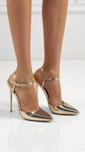 Pointed Toe Ankle Strap Stiletto Heels - Ankle strap heels - Photo 3