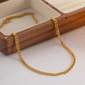 Gold Polished Gold Curb Chain Clavicle Necklace - Chain necklace - Photo 6
