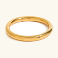 Gold Polished Gold-tone Classic Minimalist Bangle Bracelet - Bangles - Photo 5