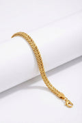 Gold Polished Gold-tone Herringbone Chain Bracelet - Chain bracelets - Photo 1