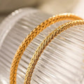 Gold Polished Gold-tone Herringbone Chain Bracelet - Chain bracelets - Photo 4