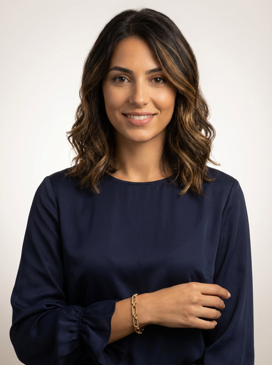 Gold Women's Gold-Tone Pavé Chain Link Bracelet - Chain bracelet - Photo 8