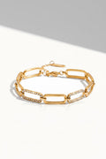 Gold Women's Gold-Tone Pavé Chain Link Bracelet - Chain bracelet - Photo 9