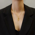 Gold Women's Gold-Tone Rose Charm Collarbone Necklace - Charm necklaces - Photo 7