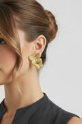 Gold Women's Textured Gold Butterfly Drop Earrings - Photo 2