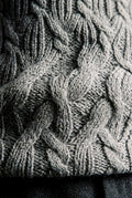 Gray Cable V-neck Sweater Vest with Ribbed Hem - Vests - Photo 10