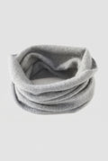 Cashmere Neck Gaiter in Gray — studio front