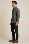 Gray Charcoal Structured Long Sleeve Button-down Shirt - Casual Shirts - Photo 7
