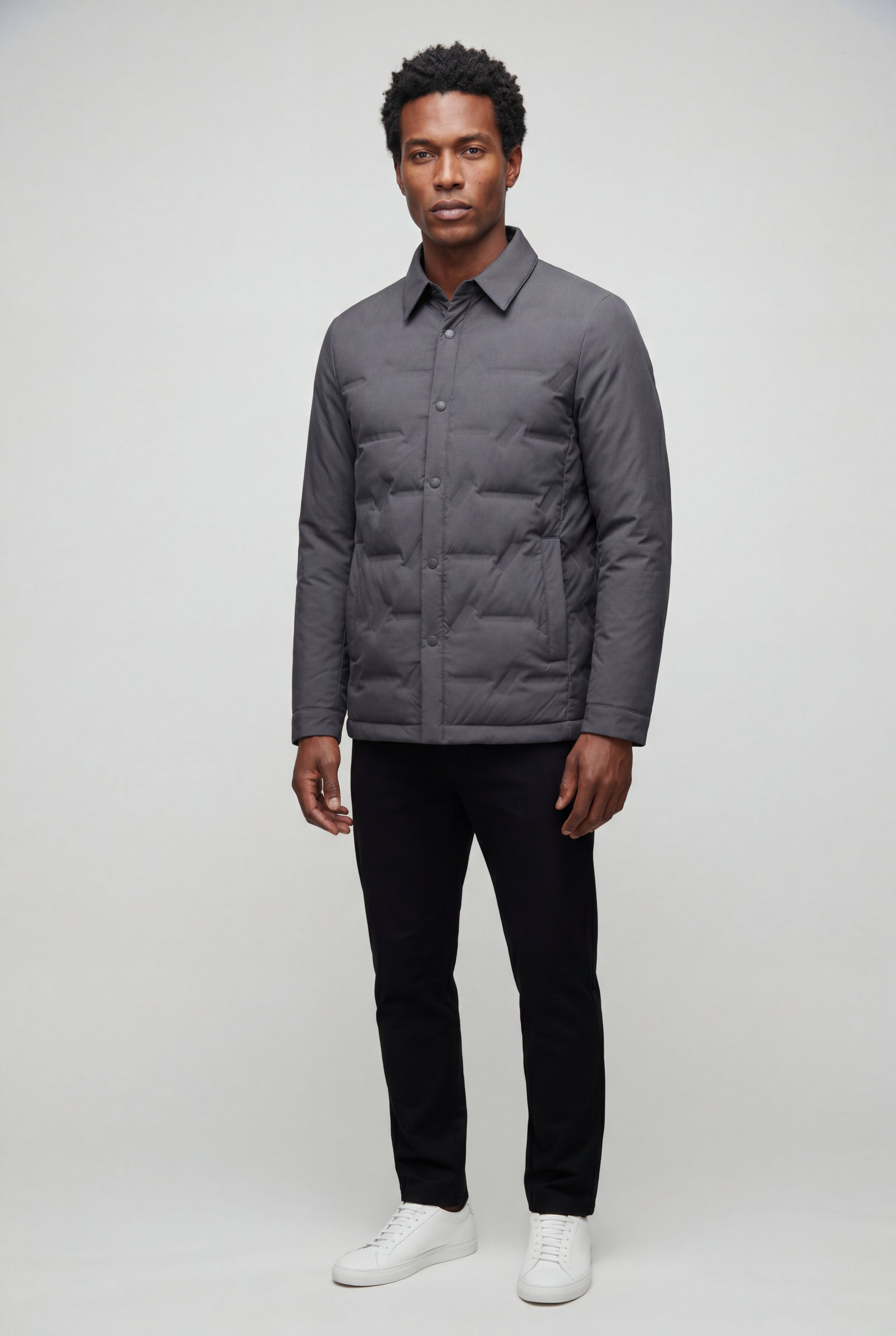 Durable Work Jacket Slim Fit Chevron Quilted Shirt Style | Jackets