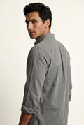 Gray Classic Button-down Oxford Shirt with Chest Pocket - Men's Shirts - Photo 10