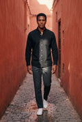 Black Classic Button-down Oxford Shirt with Chest Pocket - Men's Shirts - Photo 2
