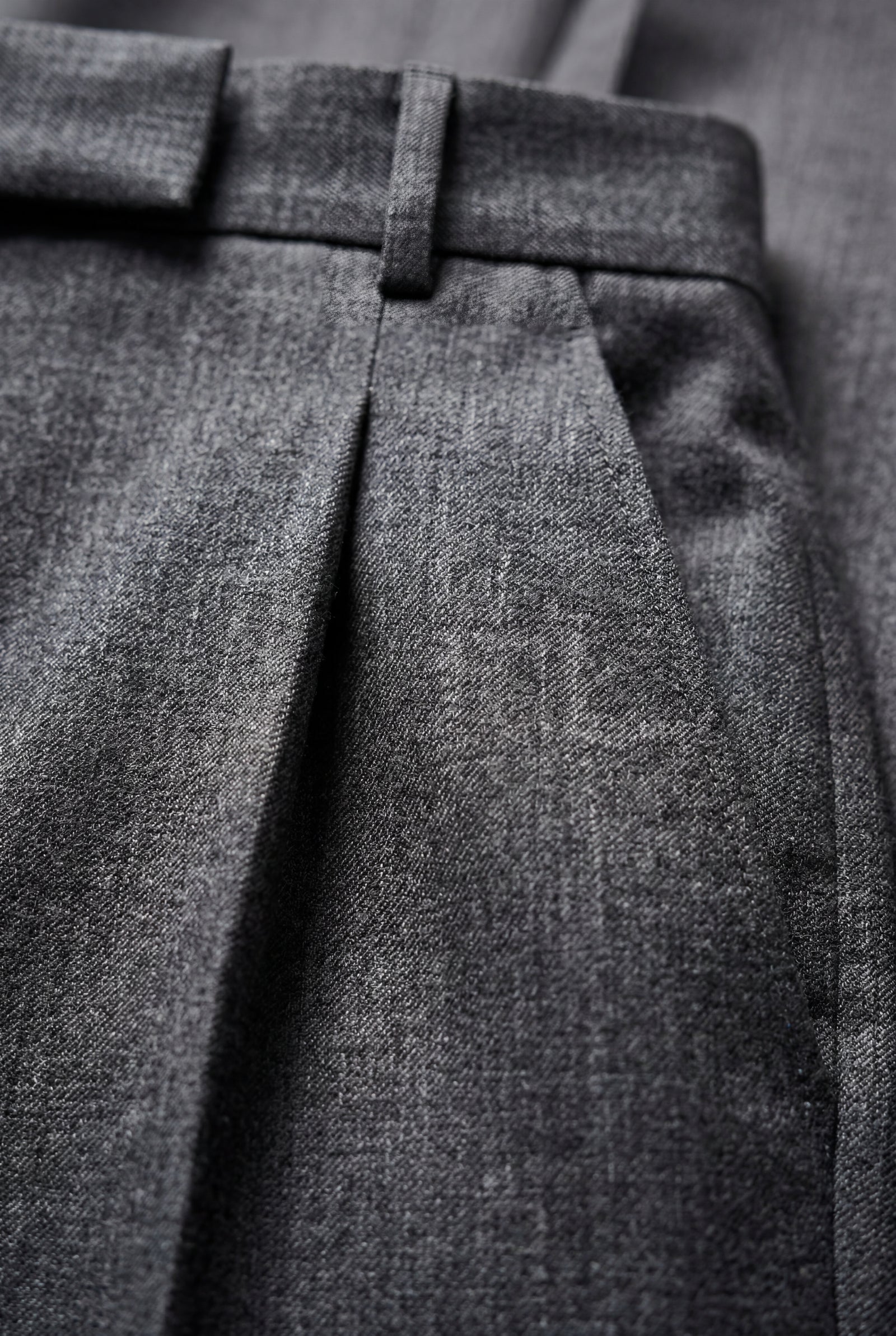 Gray High-waisted Pleated Straight-leg Trousers - Straight cut trousers - Photo 5