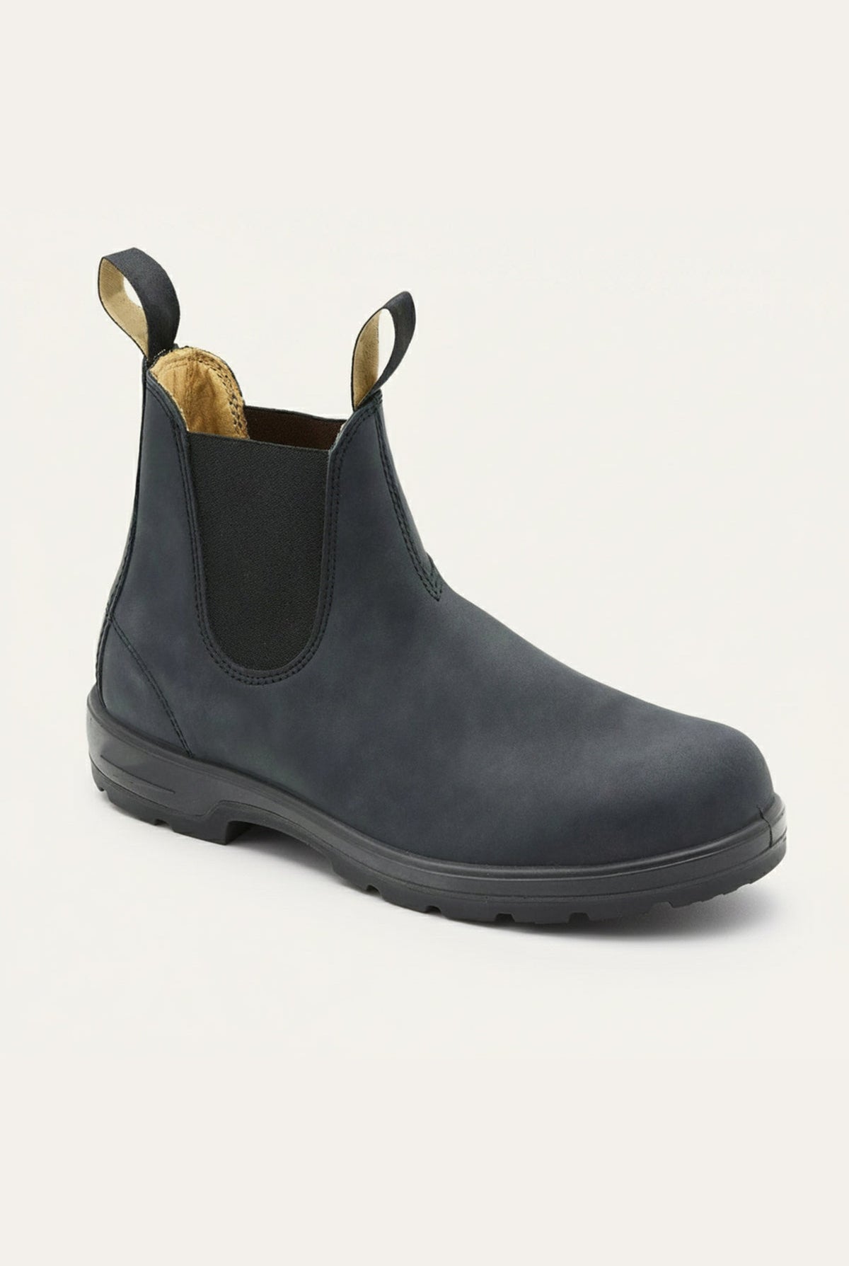 Leather Chelsea Boots in Gray — front view
