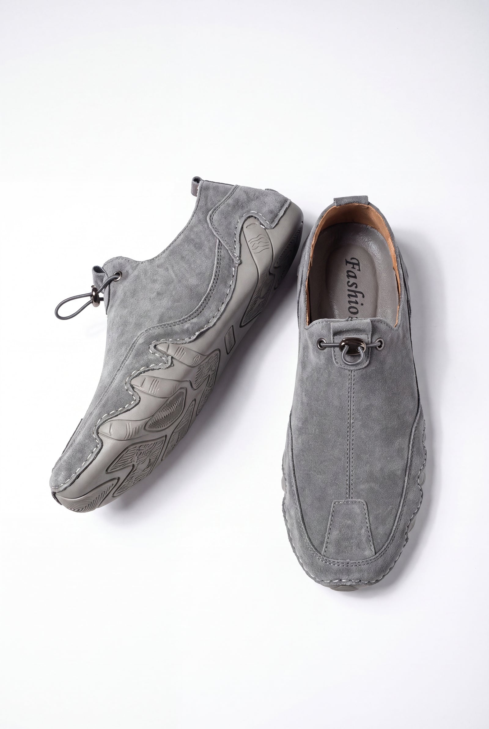 Men's Loafers Slip-On Elastic Gusset in Gray — primary packshot