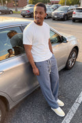 Men's Trousers Wide Leg Drawstring in Gray — secondary ugc
