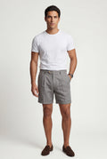 Gray Men's Pleated Front Tailored Above-Knee Shorts - Casual shorts - Photo 14