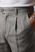 Gray Men's Pleated Front Tailored Above-Knee Shorts - Casual shorts - Photo 16
