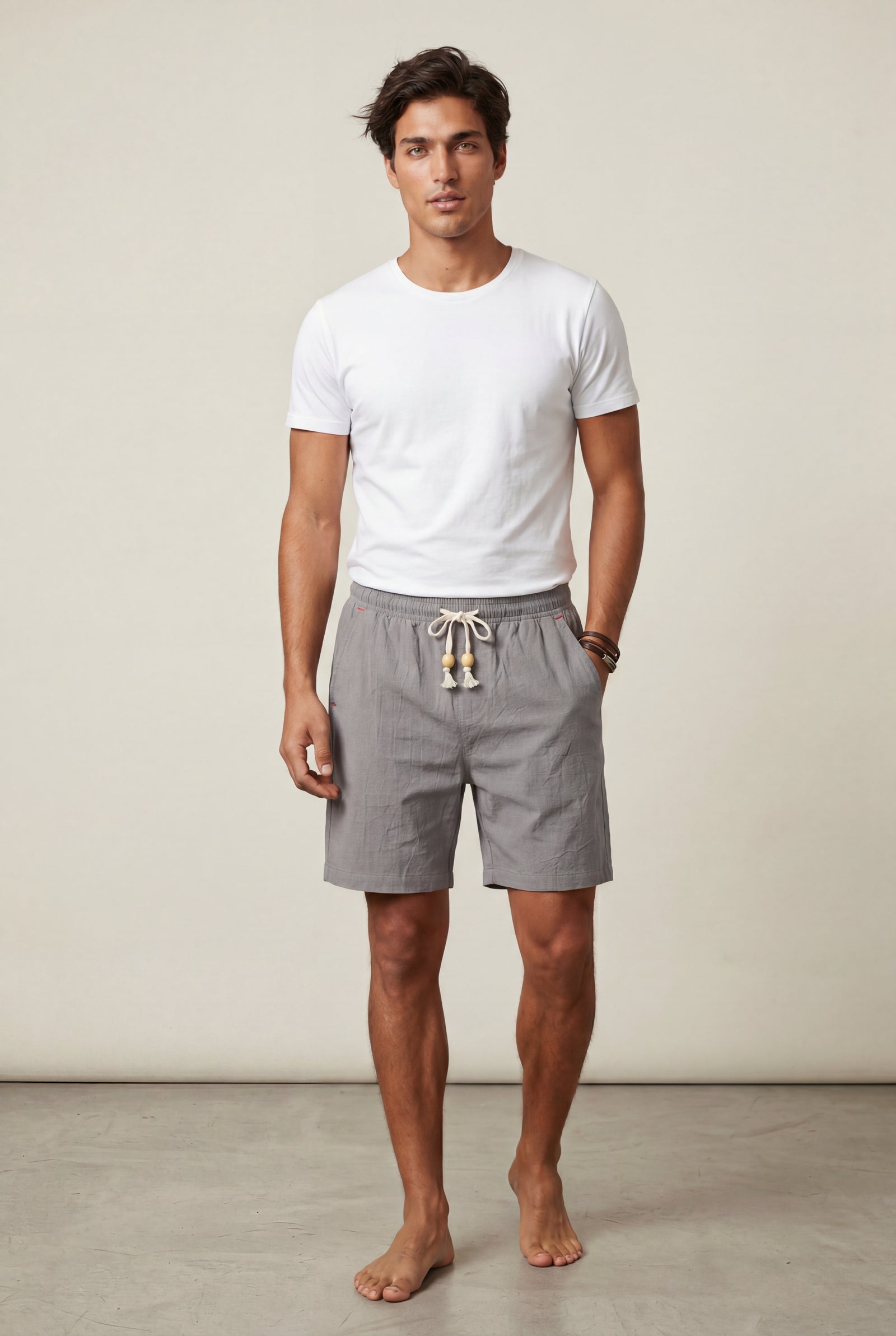 Gray Men's Relaxed-Fit Drawstring Waist Casual Shorts - Photo 19