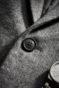 Gray Mid-grey Tailored Single-breasted Overcoat - Winter jackets - Photo 3