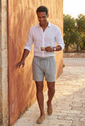 Gray Relaxed Drawstring Above-knee Casual Shorts - Photo 13