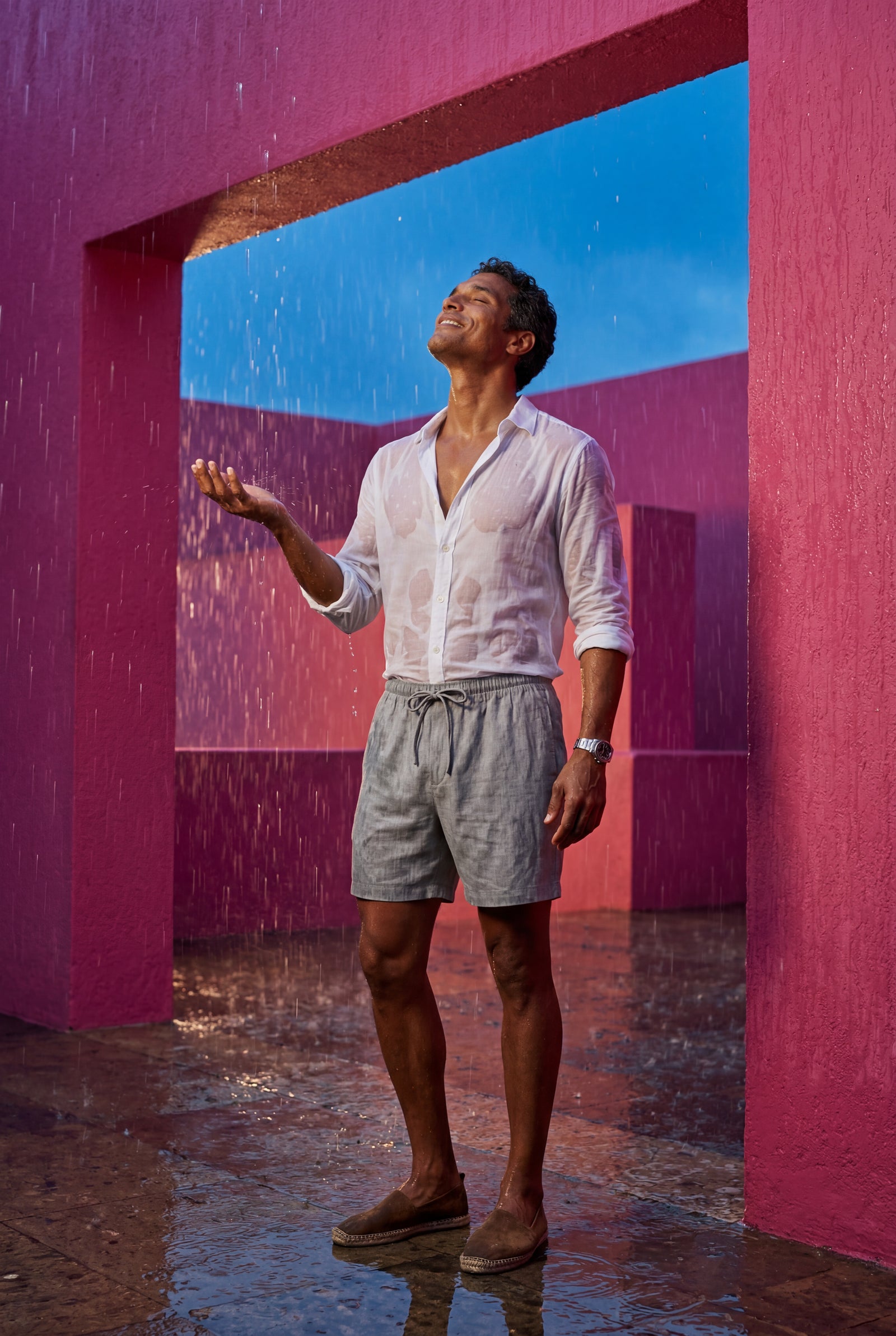 Gray Relaxed Drawstring Above-knee Casual Shorts - Photo 17