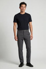 Gray Slim Fit Mid Grey Tailored Trousers with Tapered Leg - Slim fit trousers - Photo 1
