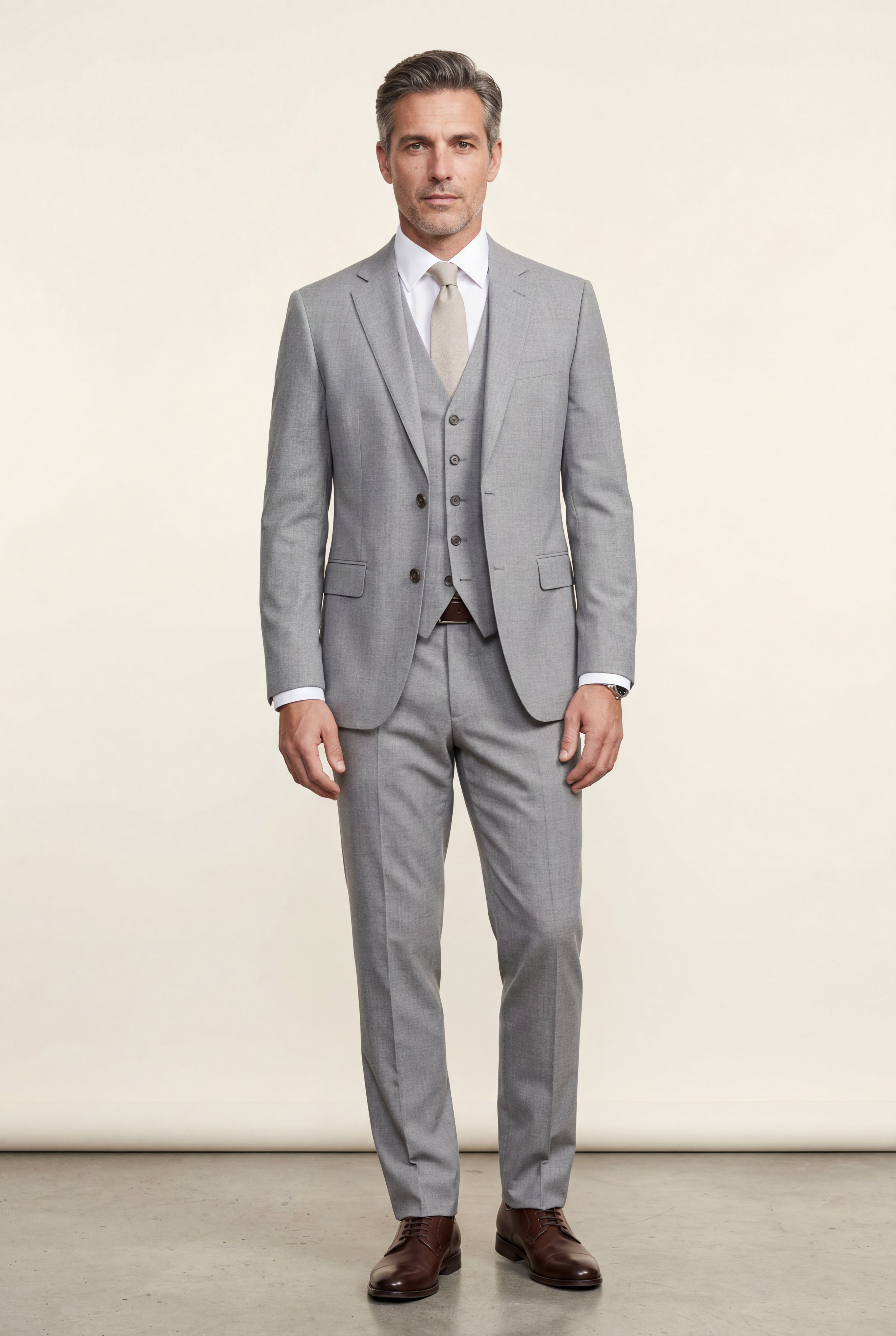 Tailored Suits Near Me Slim Fit Three-Piece Formal Suit Business
