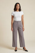 Gray Wide Leg Office Trousers - Wide leg trousers - Photo 2