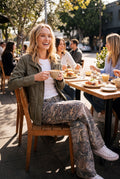 Women Cargo Pants Camouflage Print in Gray — lifestyle gathering