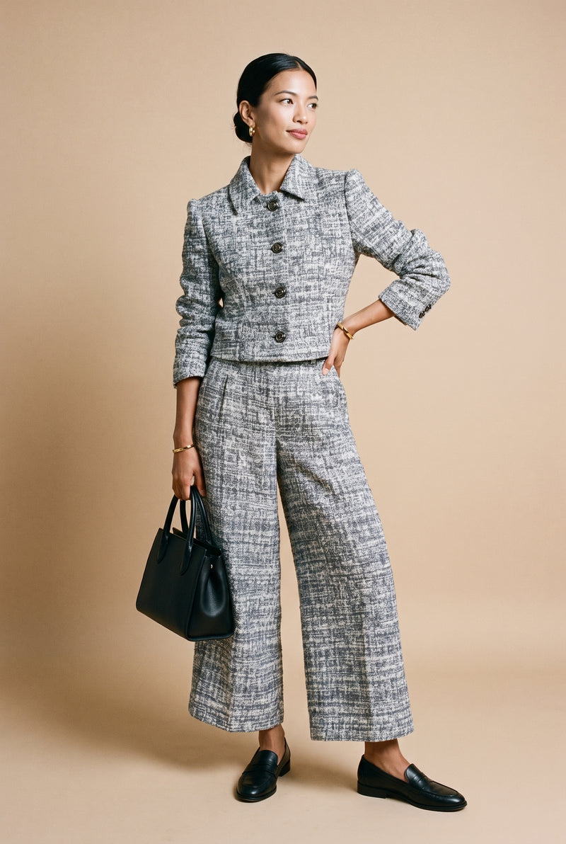 Women's Two-Piece Set Tailored Fit in Gray — primary