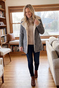 Women's Winter Coat Long Chic Style in Gray — home candid