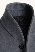 Wool Blend Overcoat in Gray — detail