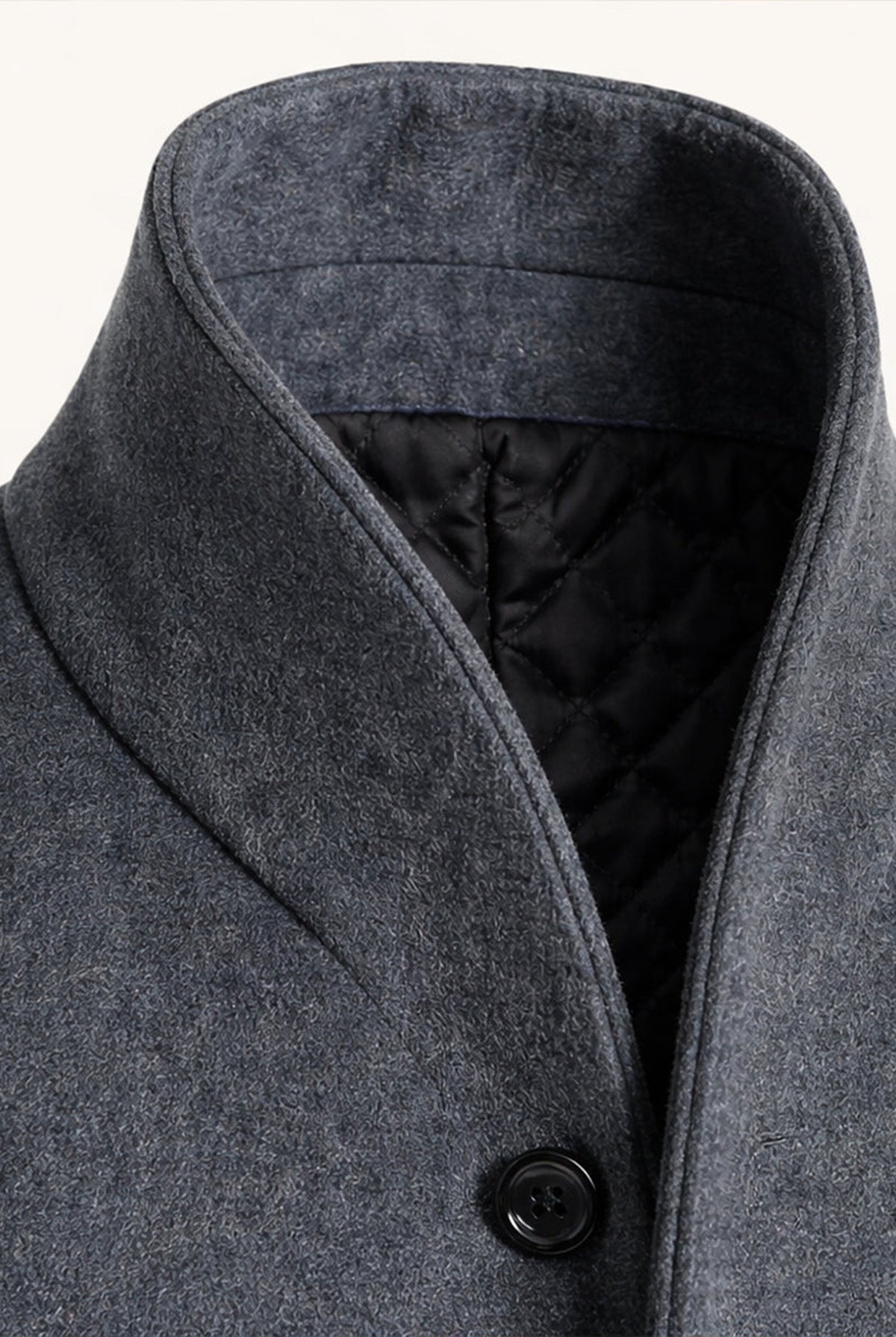 Wool Blend Overcoat in Gray — detail