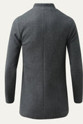 Wool Blend Overcoat in Gray — back