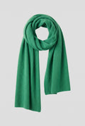 Cashmere Wrap Scarf in Green — studio front
