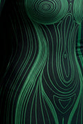 Green Illusion Contour Print Bodycon Maxi Dress - Photo 3