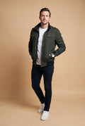 Men's Bomber Jacket Classic Fit in Green — studio bomber