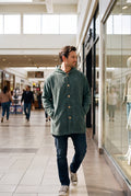 Men's Hoodie Jacket Relaxed Fit in Green — lifestyle shot