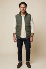 Green Quilted Puffer Vest with -lined Collar - Vests - Photo 1