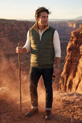 Green Quilted Puffer Vest with -lined Collar - Vests - Photo 7