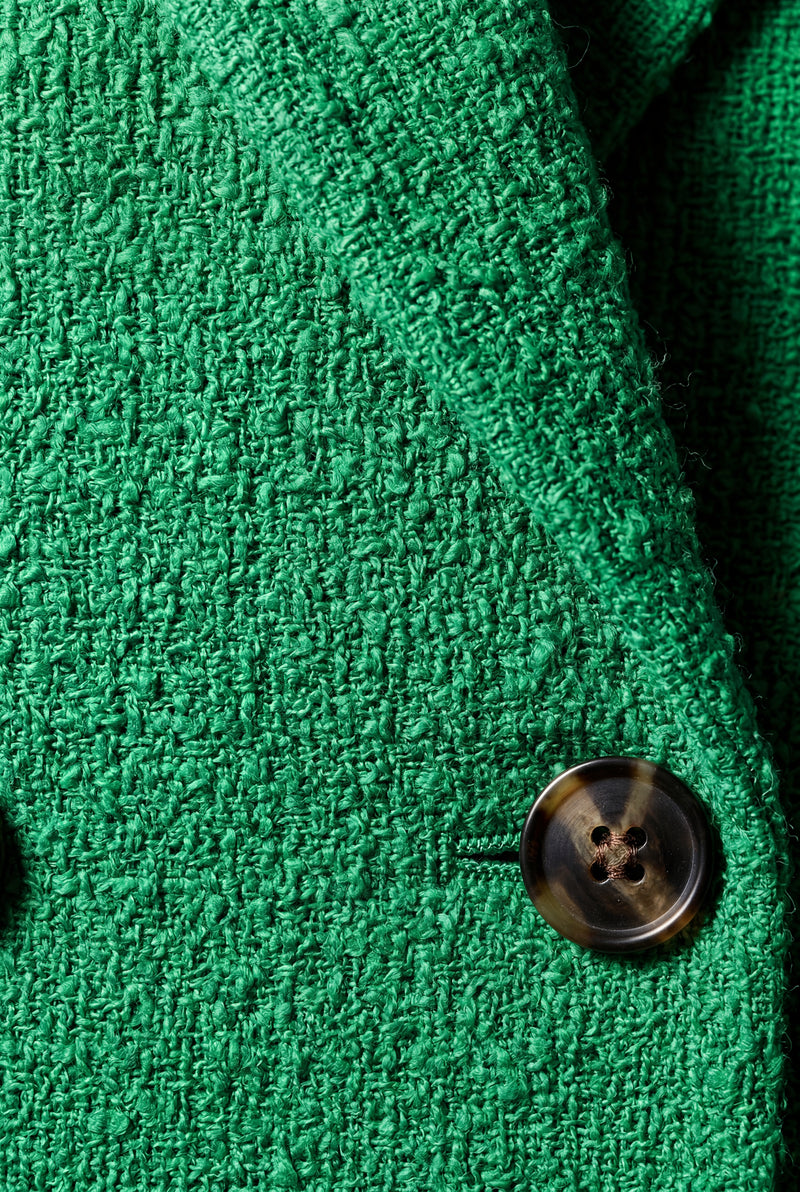 Green Structured Double-breasted Blazer with Notched Lapels - Double breasted blazer - Photo 4