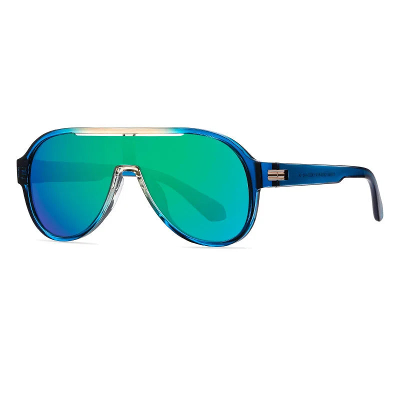 Green Thick Frame Matte Aviator Sunglasses - Photo 9