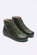 Women's Ankle Boots Lace-Up Waterproof in Green — primary product