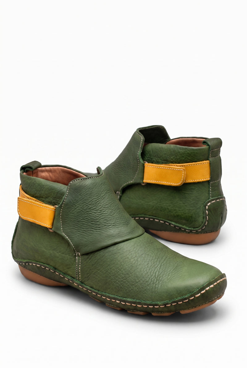 Women's Ankle Boots Vintage Style in Green — primary product