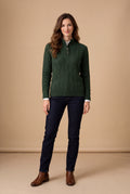 Women's Pullover Cable Knit Stand Collar in Green — studio
