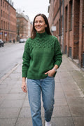 Women's Sweater Oversized Turtleneck in Green — secondary lifestyle ugc