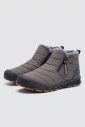 Faux-Fur Lined Winter Boots in Grey — studio front