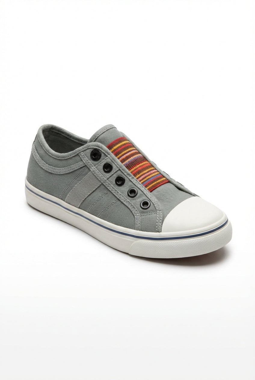 Multicolor Elastic Band Slip-on Canvas Sneaker - Sneakers - Photo 2