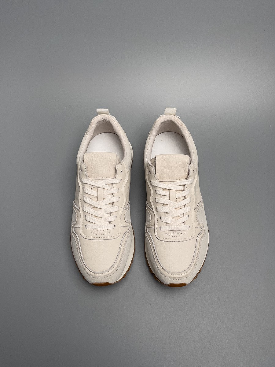 Ivory Ivory Retro-inspired Low Top Sneakers with Chunky Sole - Photo 6