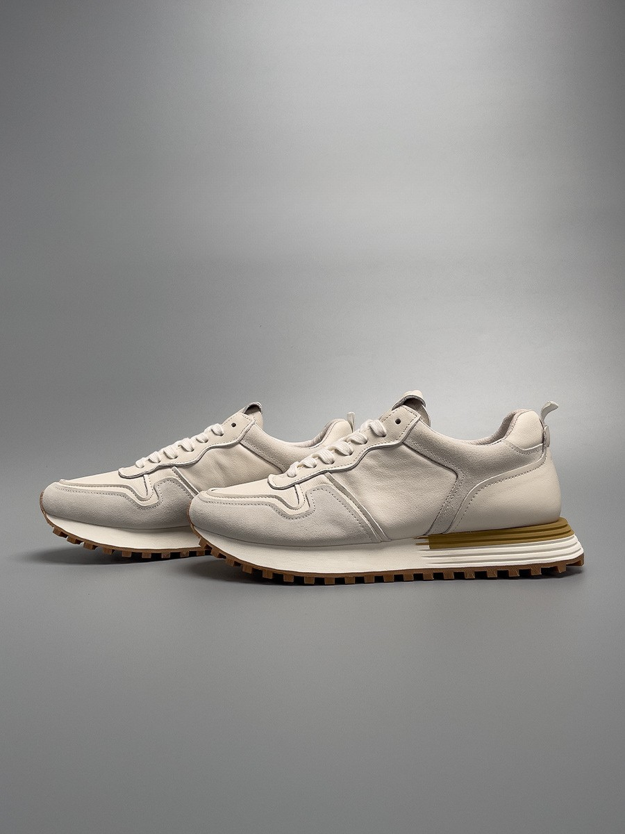 Ivory Ivory Retro-inspired Low Top Sneakers with Chunky Sole - Photo 8